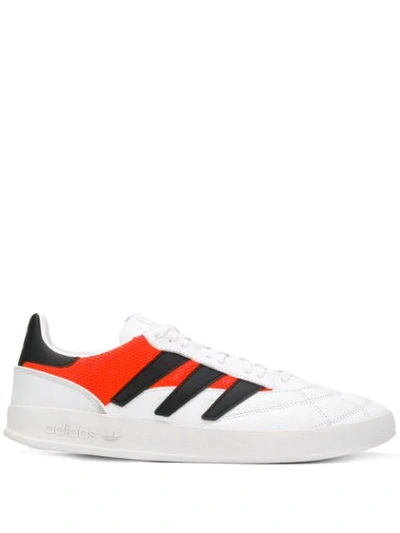 Adidas Originals Sobakov P94 Mesh & Leather Sneakers In White,orange