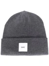 Oamc Logo Patch Beanie In Grey