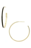 ARGENTO VIVO ARGENTO VIVO MONTAUK ENAMEL HOOP EARRINGS,125239GBLK