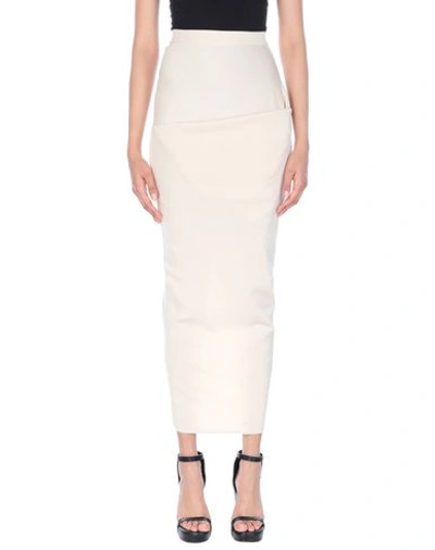 Rick Owens Maxi Skirts In Apricot