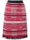 THOM BROWNE RWB TWEED SKIRT