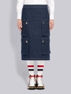 THOM BROWNE THOM BROWNE NAVY HUNTING CARDIGAN SKIRT,FGC679A0302813558526