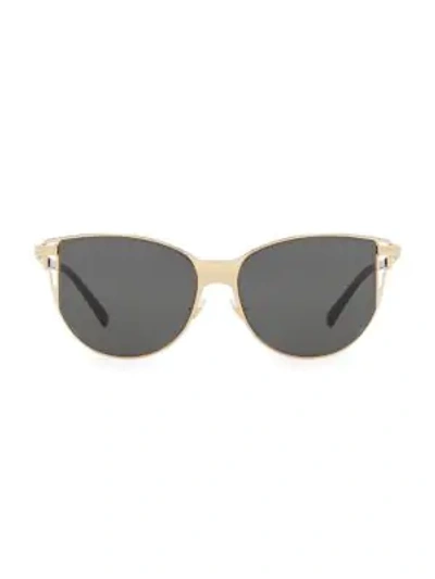 Versace Pop Chic 56mm Round Sunglasses In Gold