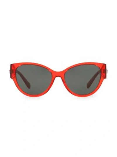 Versace Rock Icons 56mm Round Sunglasses In Red