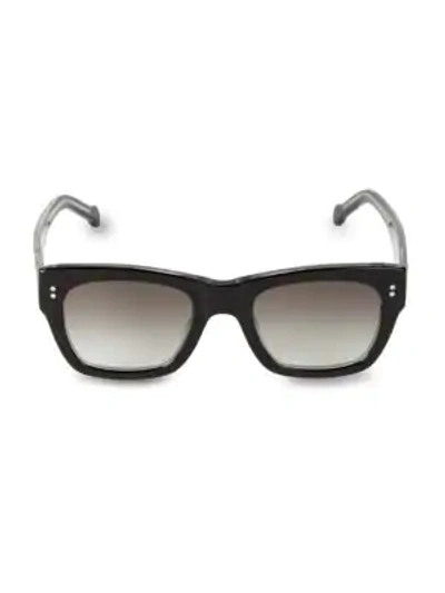 Colors In Optics 51mm Panther Ii Rectangular Sunglasses In Black