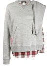 Dsquared2 Check Detail Sweatshirt In Grey