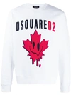 Dsquared2 Logo Sweatshirt In White