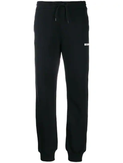 Msgm Black Cupid Logo Lounge Pants