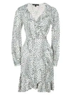 MAJE Rosana Animal Print A-Line Wrap Dress