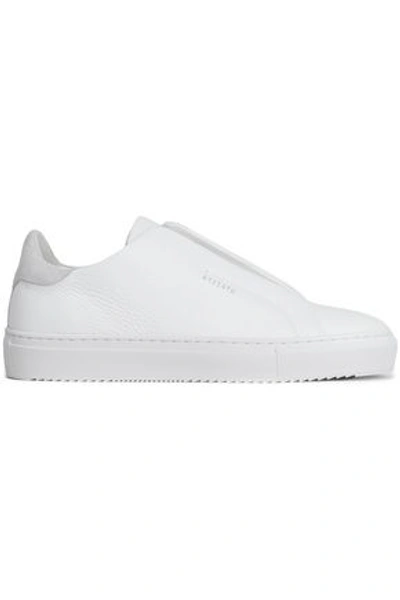 Axel Arigato Woman Clean 360 Suede-trimmed Pebbled-leather Slip-on Sneakers White