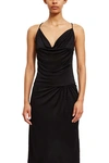 Opening Ceremony Cowl-neck Cross-back Camisole In Black