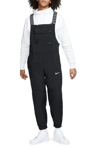 Nike Elastic Strap Nylon Overalls In Black