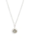 ANNA BECK LABRADORITE PENDANT NECKLACE,4317N-SLB