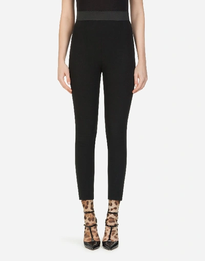 Dolce & Gabbana Cady Leggings In Black