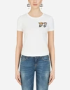 DOLCE & GABBANA T-SHIRT WITH PATCHES OF THE DESIGNERS