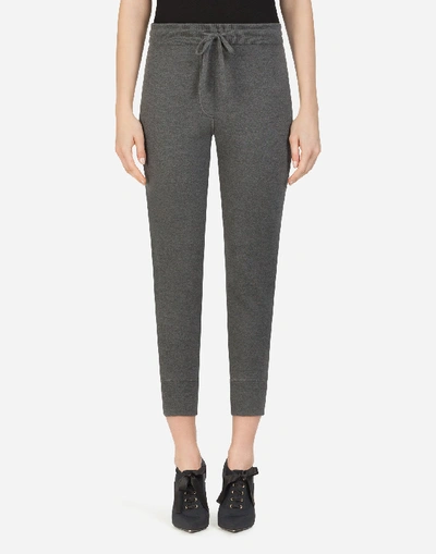 Dolce & Gabbana Cashmere Jogging Pants In Grey