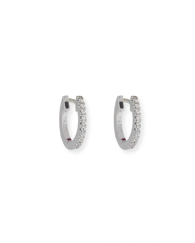 ROBERTO COIN 18K GOLD MICRO DIAMOND HOOP EARRINGS,PROD204700112