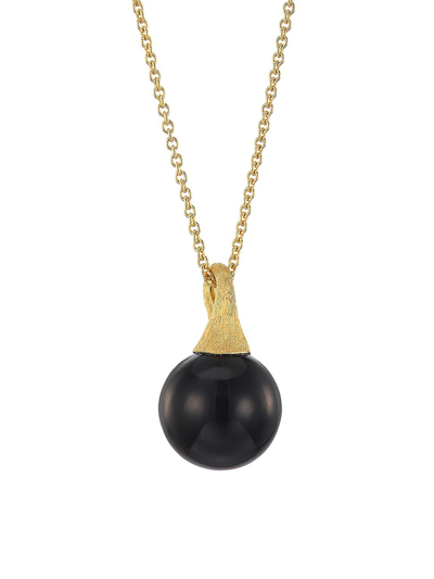 Marco Bicego Africa 18k Yellow Gold & Black Onyx Pendant Necklace In Black/gold
