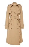 MICHAEL KORS RUFFLED WOOL-GABARDINE TRENCH COAT,761438