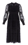 Needle & Thread Whitethorn Embroidered Ballerina Dress In Black