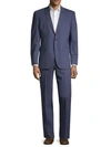 KENNETH COLE PINSTRIPED WOOL BLEND SUIT,0400011082489