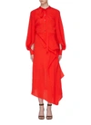 ROLAND MOURET 'Bocana' asymmetric drape silk jacquard shirt dress