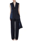 MONSE Lining panel asymmetric drape wool blazer vest