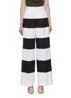 AKIRA NAKA Pleated stripe wide leg pants