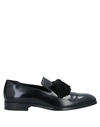 Jimmy Choo Tassels Polished Leather Loafers, Black In Black