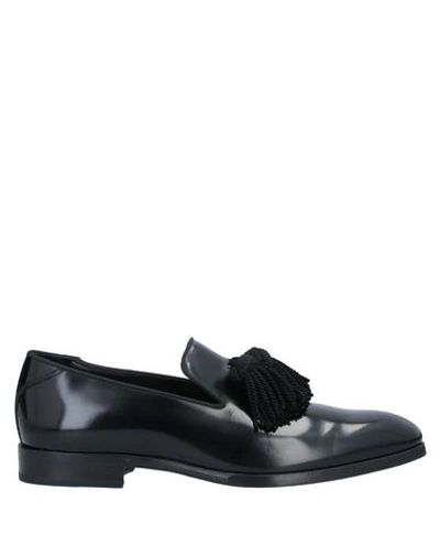 Jimmy Choo Foxley Leather Tassel Loafers In Black