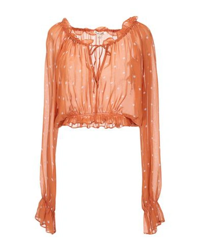 For Love & Lemons Blouses In Rust