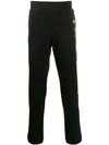 VERSACE HEART LOGO EMBROIDERED TRACK trousers