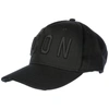 Dsquared2 Black Embroidered Baseball Cap In Black
