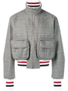 THOM BROWNE OVERSIZED WINDOWPANE TWEED BOMBER