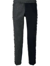 THOM BROWNE FRAYED EDGES SKINNY TROUSER