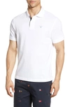 Barbour Tartan Pique Polo Shirt White & Dress In White