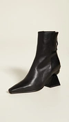 Yuul Yie 70mm Amoeba Leather Ankle Boots In Black