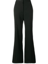 Stella Mccartney High-rise Flared Stretch-wool Pants In Black