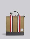 THOM BROWNE THOM BROWNE RWB WEBBING CANVAS TOTE BAG,MAG170A0539013519122