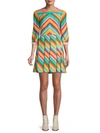 VALENTINO Striped Silk Dress