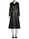 VALENTINO Hooded Leather Coat