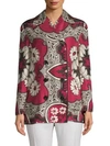 VALENTINO Double-Breasted Floral Jacket