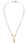 PIPPA SMALL + NET SUSTAIN 18-karat gold and cord necklace
