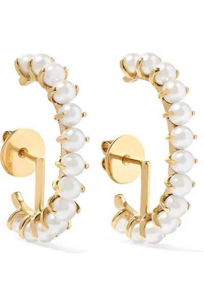 Ana Khouri Leah 18-karat Gold Pearl Earrings