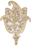 ETRO GOLD-TONE AND CRYSTAL BROOCH