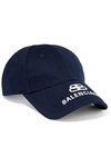 BALENCIAGA EMBROIDERED COTTON-TWILL BASEBALL CAP