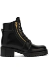 BALMAIN ARMY LEATHER ANKLE BOOTS