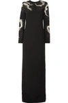 GIVENCHY EMBELLISHED WOOL-CREPE GOWN