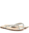 GIANVITO ROSSI DIVA LEATHER THONG SANDALS,P00398131