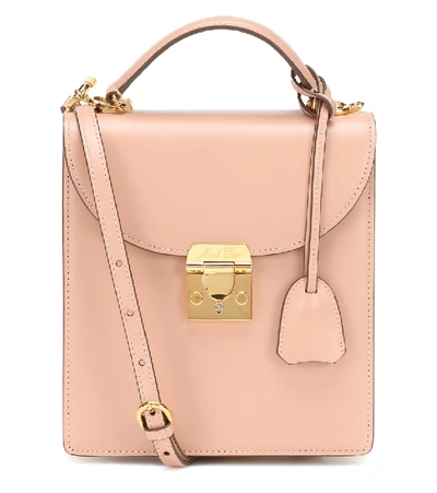 Mark Cross Uptown Leather Tote In Pink
